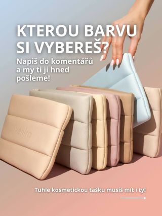 Novinka, která dá tvojí rutině pořádek i styl.✨ Naše kosmetická taška drží tvar, má pevný zip, snadno se čistí a velikostí...